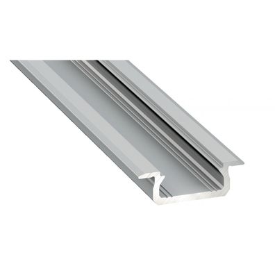 LED Aluminium Profil Leiste | Mit Endkappe und Montagehalterung | Abdeckung | 1m