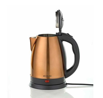 Michelino Edelstahl-Wasserkocher 1,8L - Kupfer - Schnellkochfunktion, 1800W