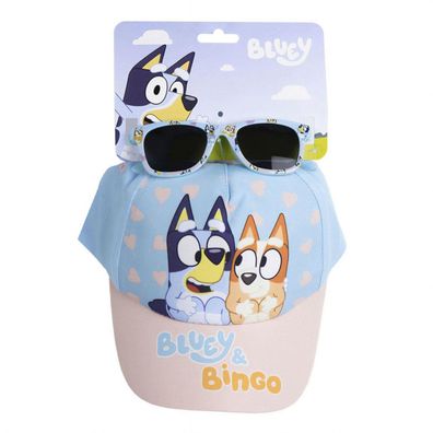 Bluey Kinder-Set Cap & Sonnenbrille 51 cm mit UV-Schutz