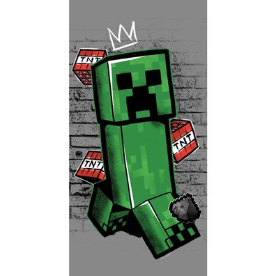 Minecraft Metro Art Creeper Badetuch, Strandtuch 70x140cm