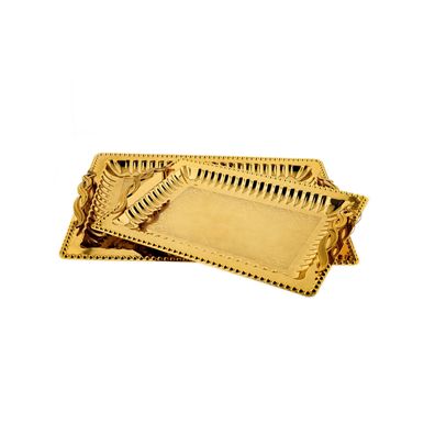 Serviertablett aus hochwertigem 18/10-Edelstahl - 2er Set, Edel & Vielseitig