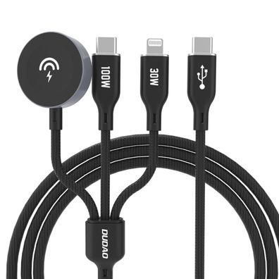 Dudao A12Max+ 3in1 Ladekabel mit Ladegerät für Apple Watch, USB-C & kompatibel