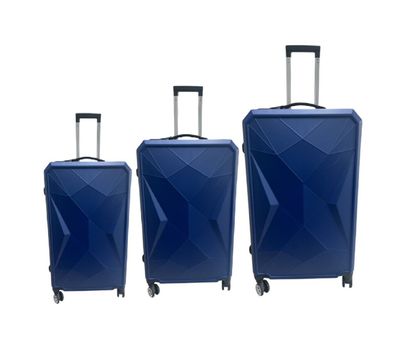 Hoffmanns Beachline Blau 3-teiliges Koffer-Set - ABS-Hartschale mit Zahlenschloss
