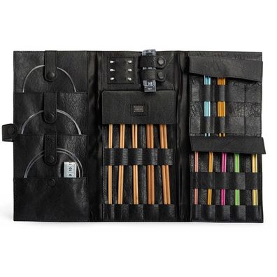 muud Lucy Lederetui zur Aufbewahrung Handarbeitsutensilien 30x43 cm in Schwarz