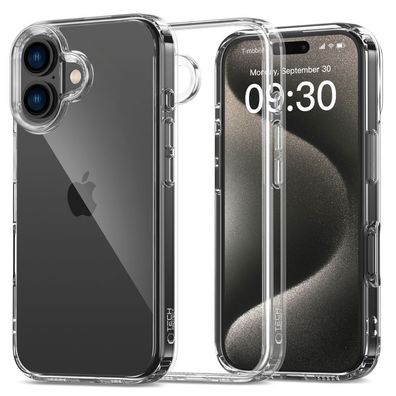 TechProtect FlexAir HybridHülle Kompatibel mit iPhone 16 transparent