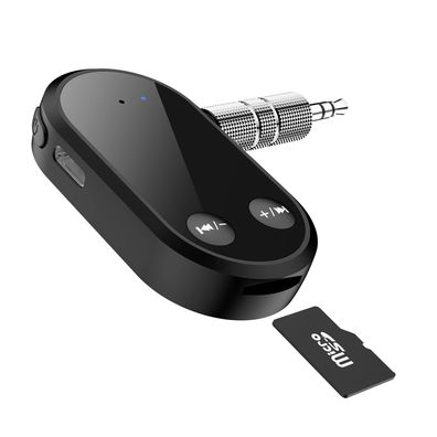 E25C 2in1 Bluetooth 5.0 Audio Empfänger AUX 3,5mm Adapter mit TF Slot, Kabellos Musik