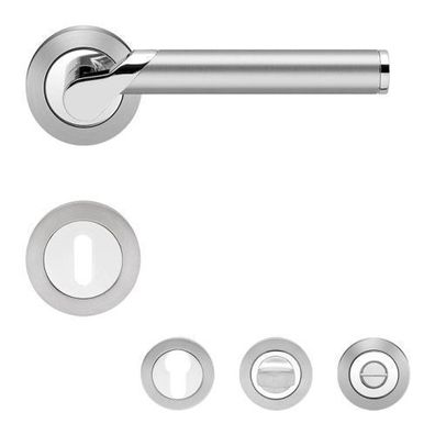 Karcher Türdrücker-Rosetten-Garnitur R38 Starlight Chrom/Edelstahl Türgriff