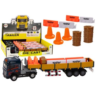 Leantoys Truck mit Anhänger Blau 1:24 TIR Truck Zubehör Sounds
