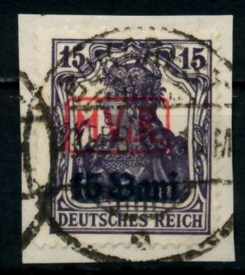 BES 1WK D-MV Rumänien Nr 1 gestempelt Briefstück X741E46