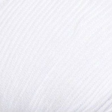 50g Top Cotton 100% Baumwolle, gekämmt mercerisiert, gasiert Nr.1 weiß