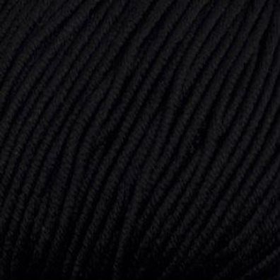 50g Top Cotton 100% Baumwolle, gekämmt mercerisiert, gasiert Nr.2 schwarz