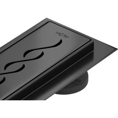 Mexen Flat 360° M18 linearer Duschablauf 90 cm, Schwarz - 1723090-40