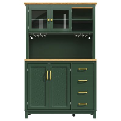 Seitenboard Küchenschrank Aufbewahrungsschrank 4 Türen LED Wohnzimmerschrank