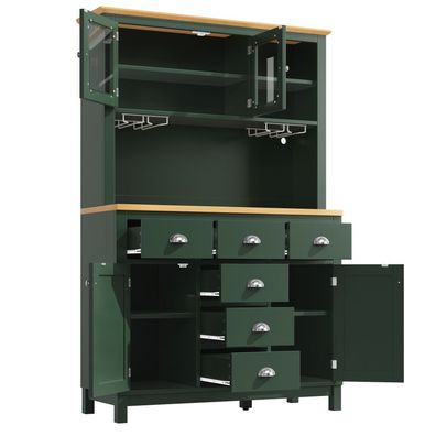 Seitenboard Küchenschrank Aufbewahrungsschrank LED 104x40x180cm