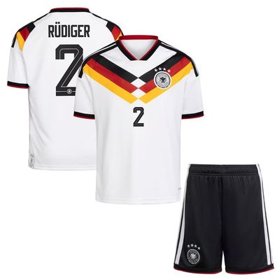 DFB Deutschland Fußball Trikot WM 2026 Heimtrikot Set für Kinder Rüdiger 2