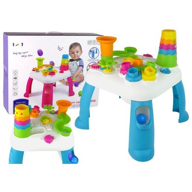 Leantoys Interaktiver Lerntisch Ballsortierer Rutsche Blau