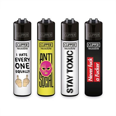 Clipper Reibradfeuerzeuge FFX Statements #1 - 4 Stück