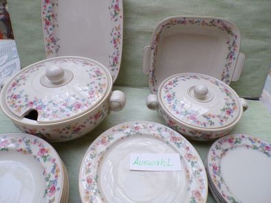 Volkstedt Beyer Bock Thüringen Eßßgeschirr Service Streublumen Terrine Fleischplatte