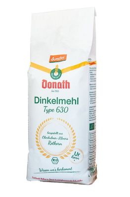 3x Donath Mühle Demeter Dinkelmehl Type 630 1000g