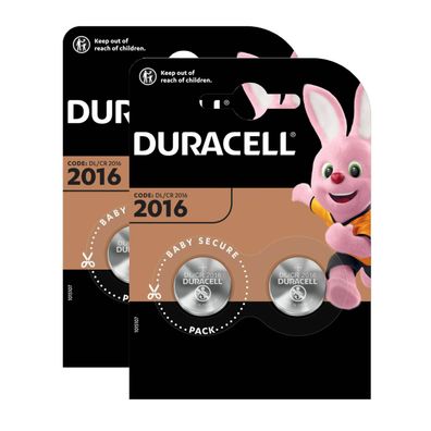 2x Duracell Knopfzelle Lithium CR2016 CR 2016 3V Batterien 2er Blister