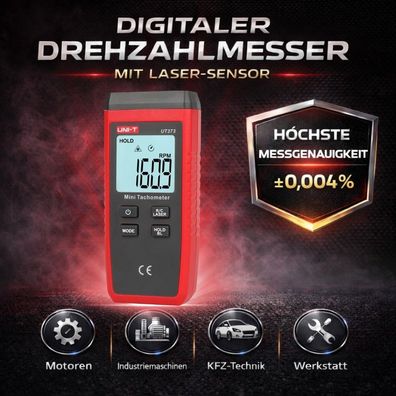 UT373 digitaler Drehzahlmesser zur berührungslosen Motordrehzahlmessung