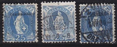 Schweiz Switzerland [1899] MiNr 0067 D a-c ( O/used ) [01]