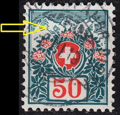 Schweiz Switzerland [Porto] MiNr 0037 I ( O/used ) Plattenfehler