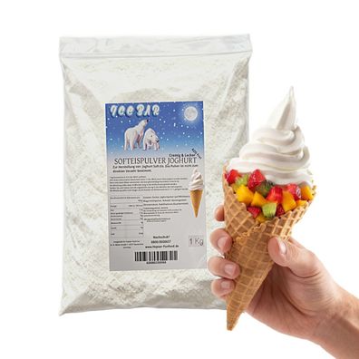 IceBär Softeis Pulver Frozen Joghurt 1 kg für Softeismaschine 1:3,5 Mischung