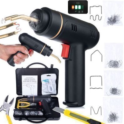 Rosfix Kunststoff-Schweißgerät RBK200W – 200W Akku | 400 Klammern, LED