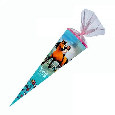 Nestler Schultüte Organza 70 cm rund mit Stoffblumen