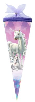 Nestler Schultüte Tüllv. 35 cm rund EinhornMärWald