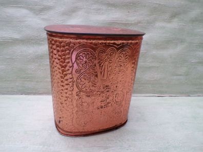 alte geprägte Blechdose Otto Versand kupfernfarbig 15,5x12,5x10cm