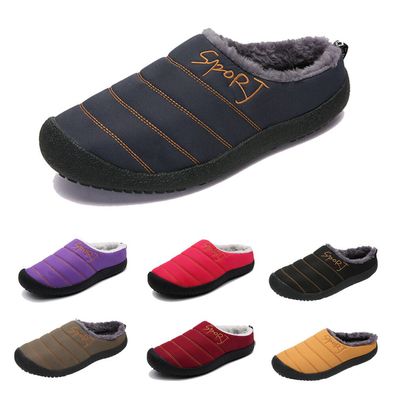Herren Damen Hausschuhe Pantoffeln Winterschuhe Warm Gefuttert Plusch Slipper