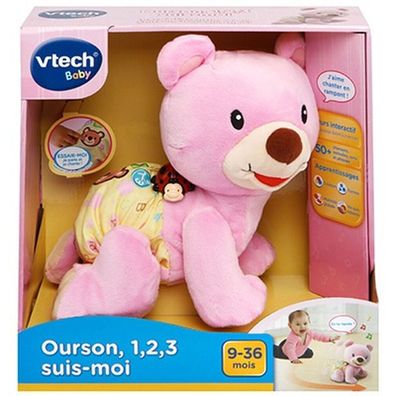 Peluche Vtech Baby Bär, 1,2,3 Follow Me Musical Rosa
