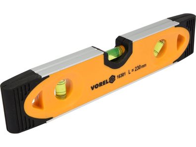 Niveau à bulle torpille 23 cm, 3 fioles