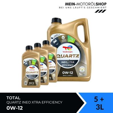 Total Quartz Ineo Xtra Efficiency 0W-12 5 + 3 Liter