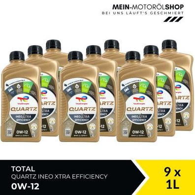 Total Quartz Ineo Xtra Efficiency 0W-12 9x1 Liter
