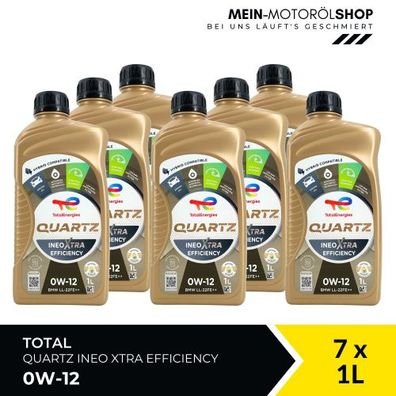 Total Quartz Ineo Xtra Efficiency 0W-12 7x1 Liter