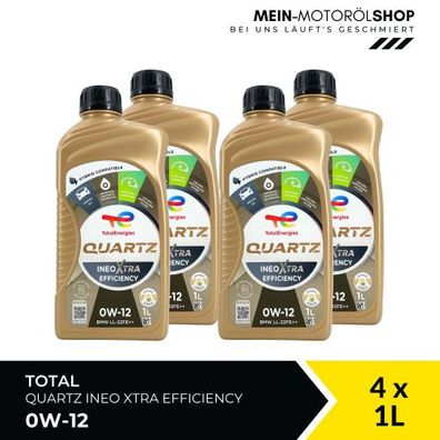 Total Quartz Ineo Xtra Efficiency 0W-12 4x1 Liter