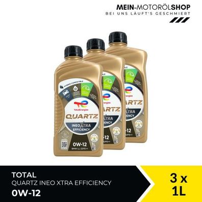 Total Quartz Ineo Xtra Efficiency 0W-12 3x1 Liter