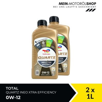 Total Quartz Ineo Xtra Efficiency 0W-12 2x1 Liter