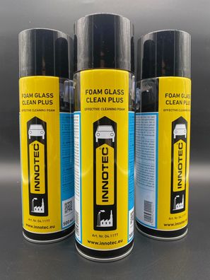 3x Innotec Foam Glass Clean Plus 500ml Spray Glasreininger Fensterreiniger auto