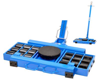 18t Lenkfahrwerk, Transportfahrwerk mit 1400mm Zugstange, Panzerrollen, 00414