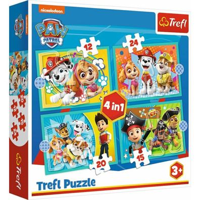 Vedes 4 in 1 Puzzle – Paw Patrol 12, 15, 20, 24 Teile
