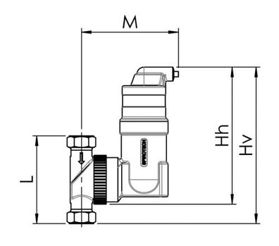 Spirotech Luftabscheider SpiroVent RV2 - 28 mm variable Einbaulage / 10 bar, 110 Grad