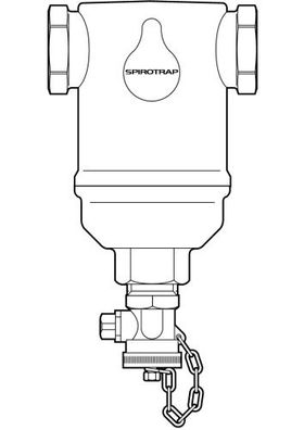 Spirotech Schlammabscheider SpiroTrap 1 1/4" IG, 10 bar, 110 Grad AE125