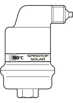 Spirotech Grossentluefter SpiroTop SolarAutoClose 1/2" IG, 10 bar, 180 Grad, Schwimme