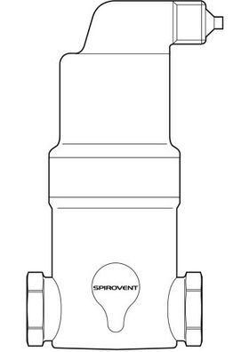 Spirotech Luftabscheider SpiroVent (HoherDruck) 3/4" IG, 25 bar, 150 Grad AA075/025
