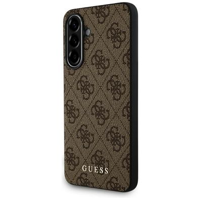 Hülle Galaxy A56 Guess Kunstleder braun Muster classic Logo goldfarbig