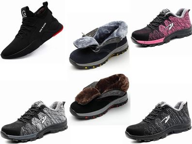 Herren Damen Warm Sicherheitsschuhe Arbeitsschuhe Stahlkappe Winterstiefel